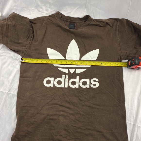 Adidas Brown Y2K Long Sleeve 2000s Trefoil Skater Grunge Medium - Picture 7 of 11